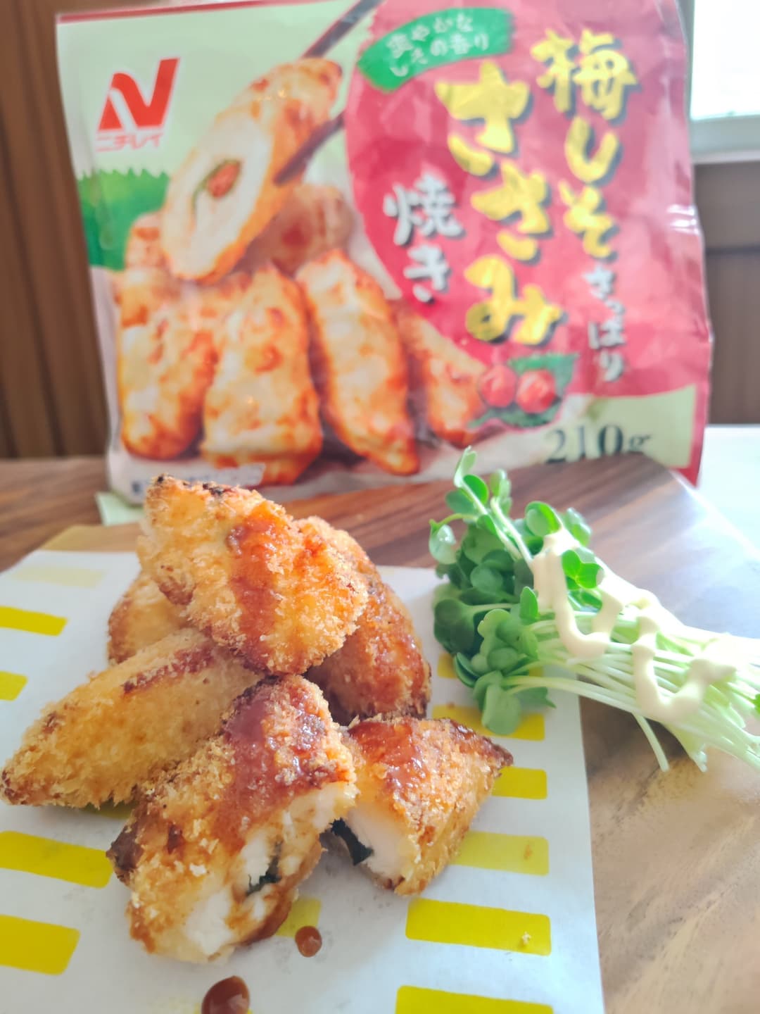 梅しそさっぱりささみ焼きでチキンカツの完成写真