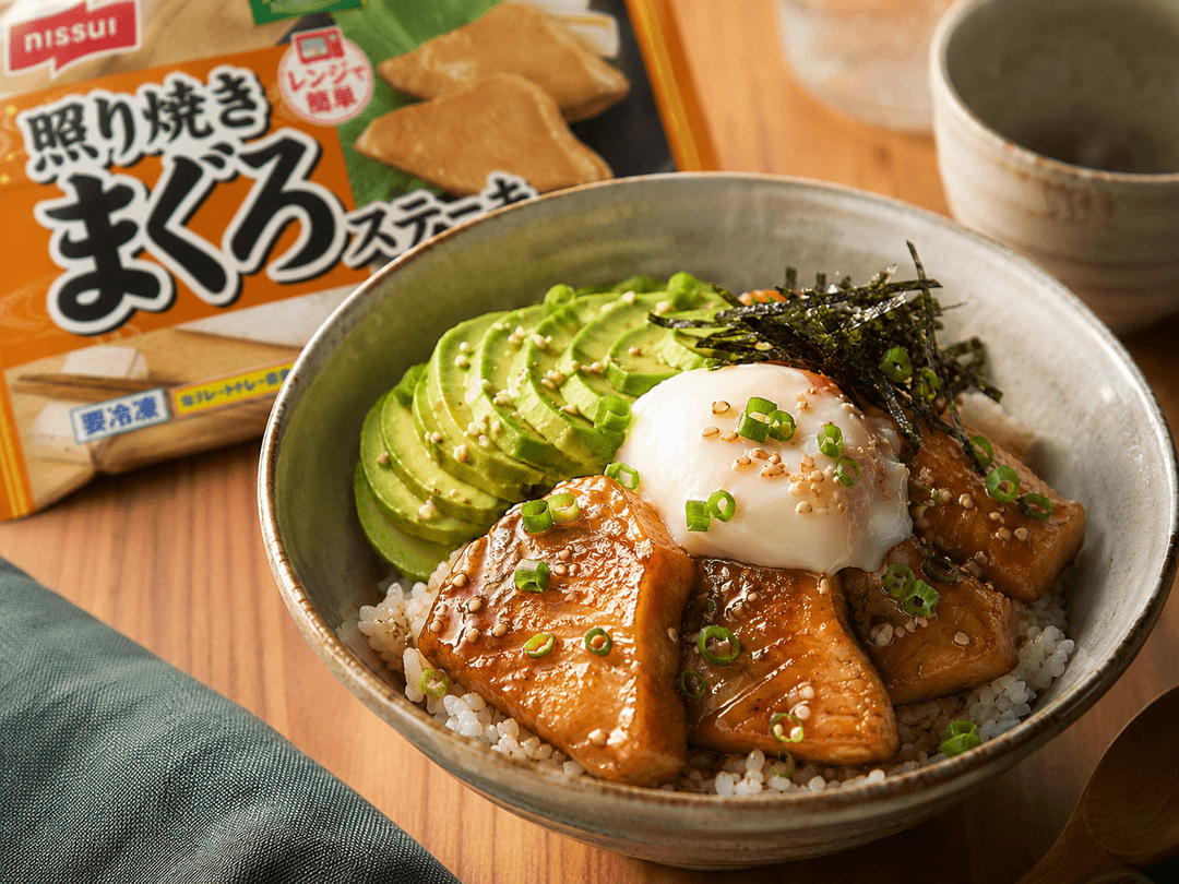 和カフェ風♡照り焼きまぐろアボカド丼の完成写真