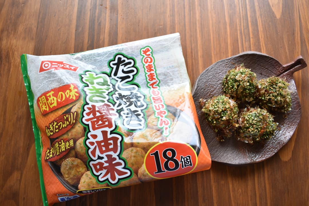 たこ焼きの磯部揚げの完成写真