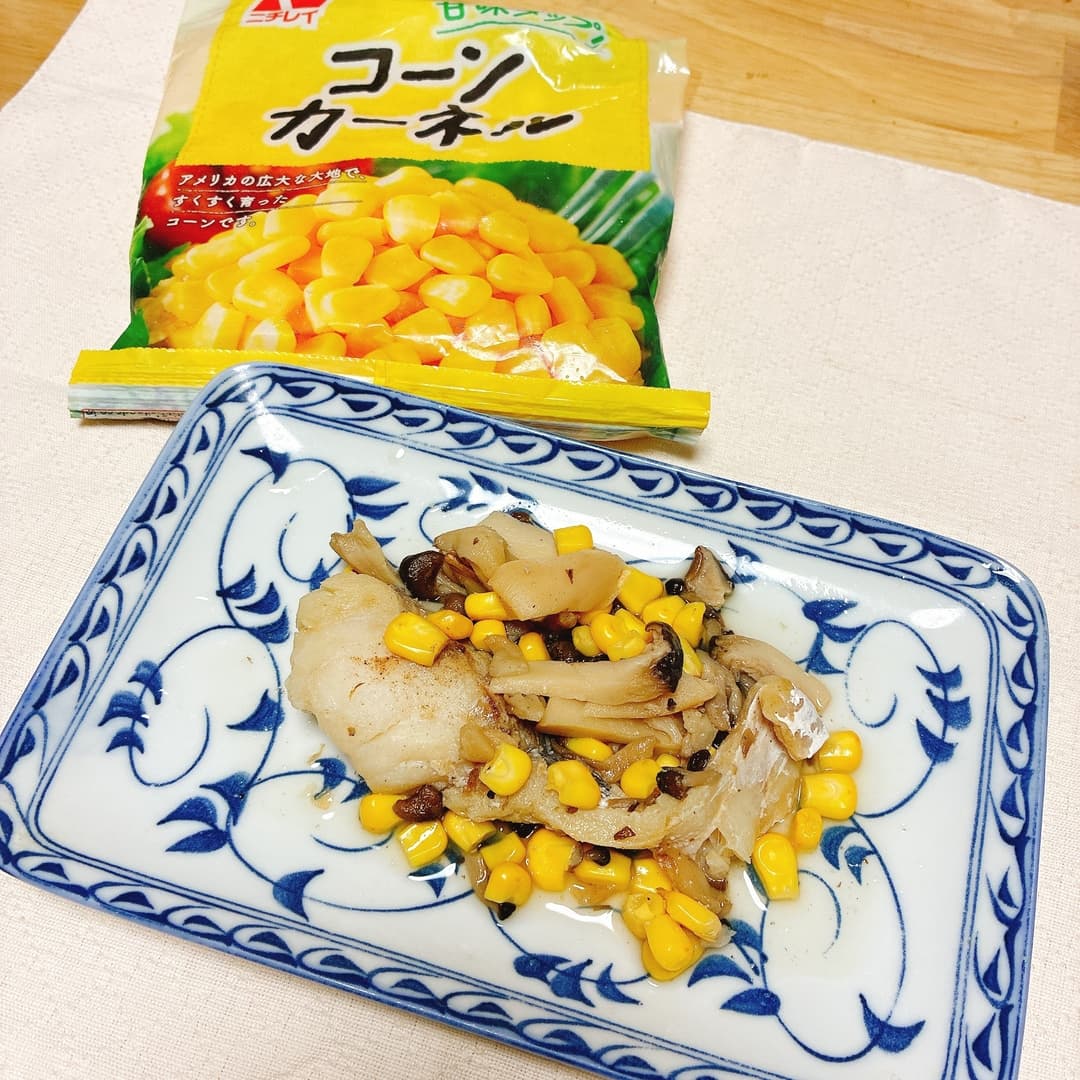 コーン蒸し焼きの完成写真