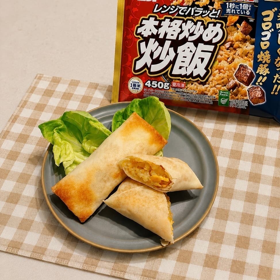 簡単!冷凍炒飯でパリパリちまき風の完成写真