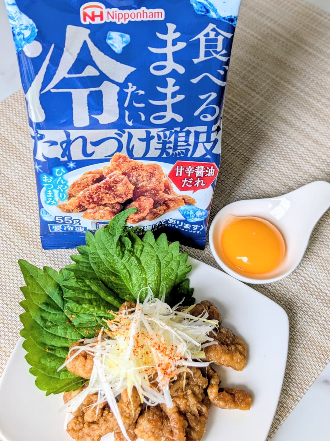 甘辛ねぎ鶏皮の完成写真