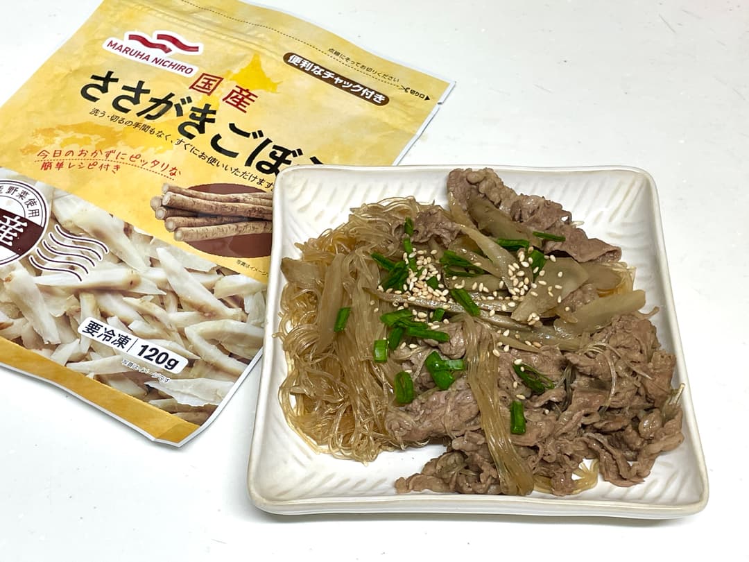 ささがきごぼうと牛肉のすき煮の完成写真