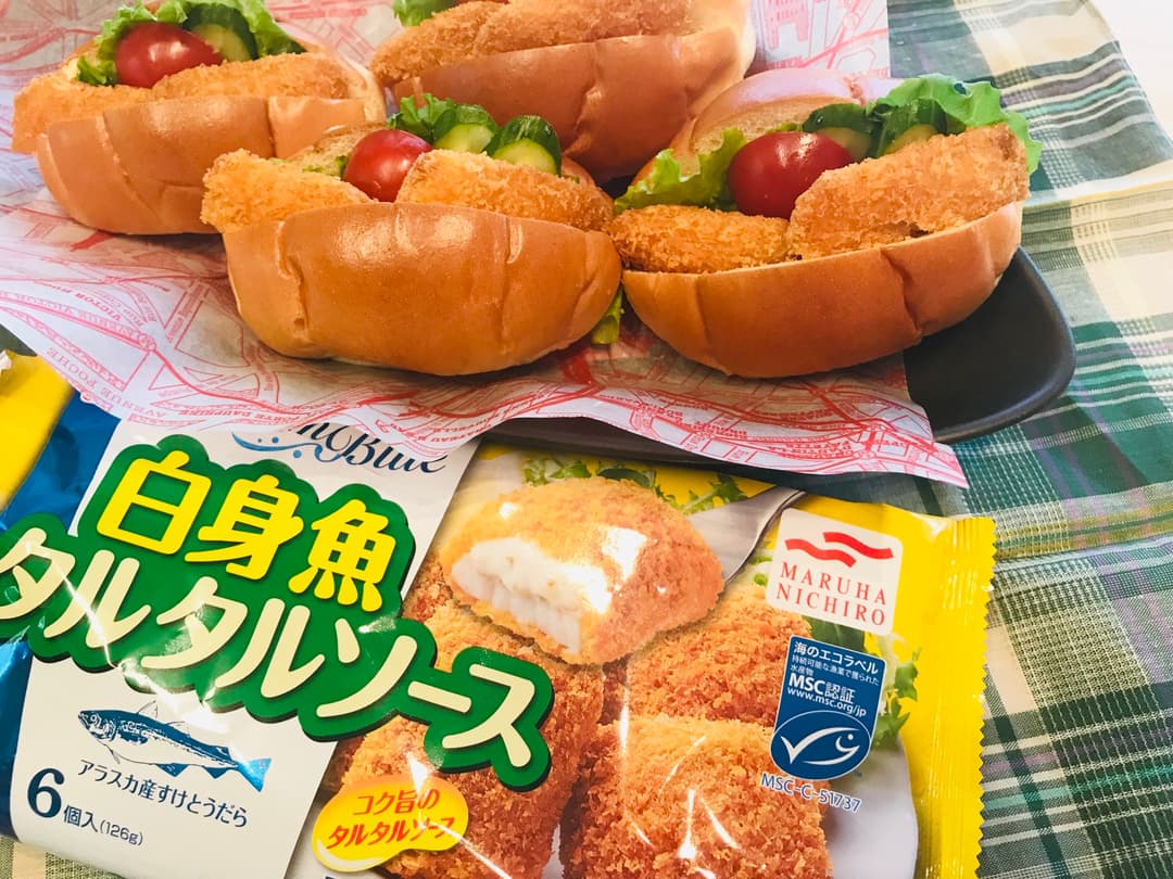 食べやすい♪お魚タルタルサンドの完成写真
