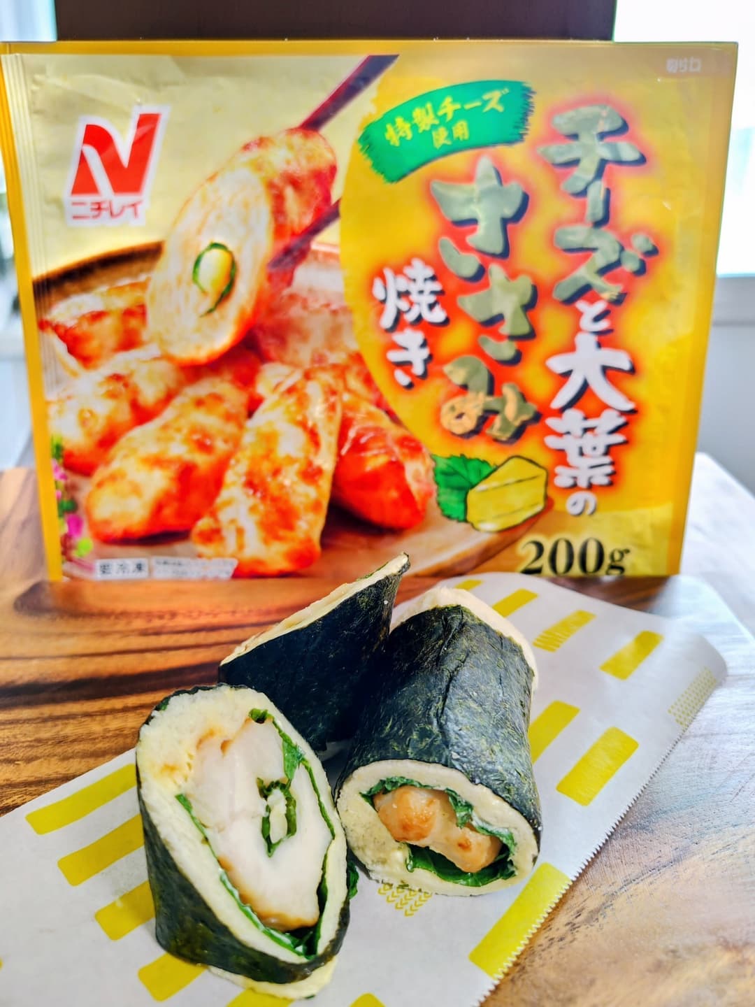 チーズと大葉のささみ焼きでロールサンドの完成写真