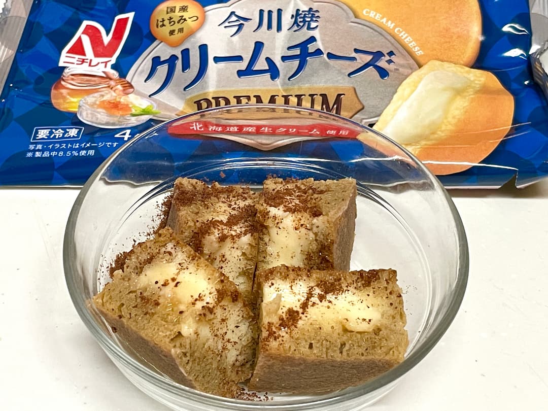今川焼クリームチーズのティラミス風の完成写真