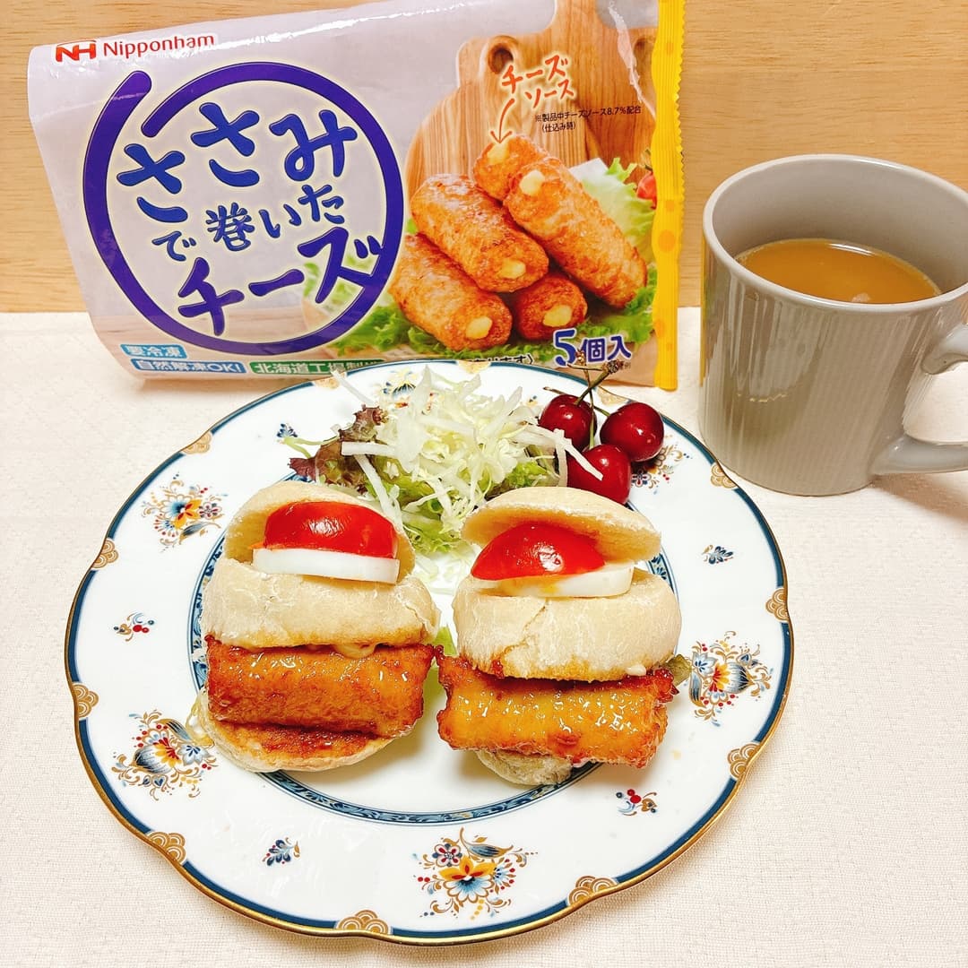 テリヤキささみバーガーの完成写真