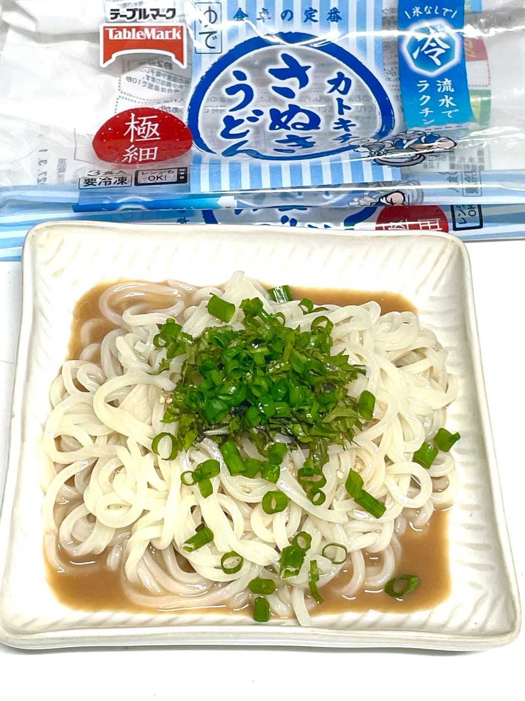 豆乳ぶっかけ讃岐うどんの完成写真