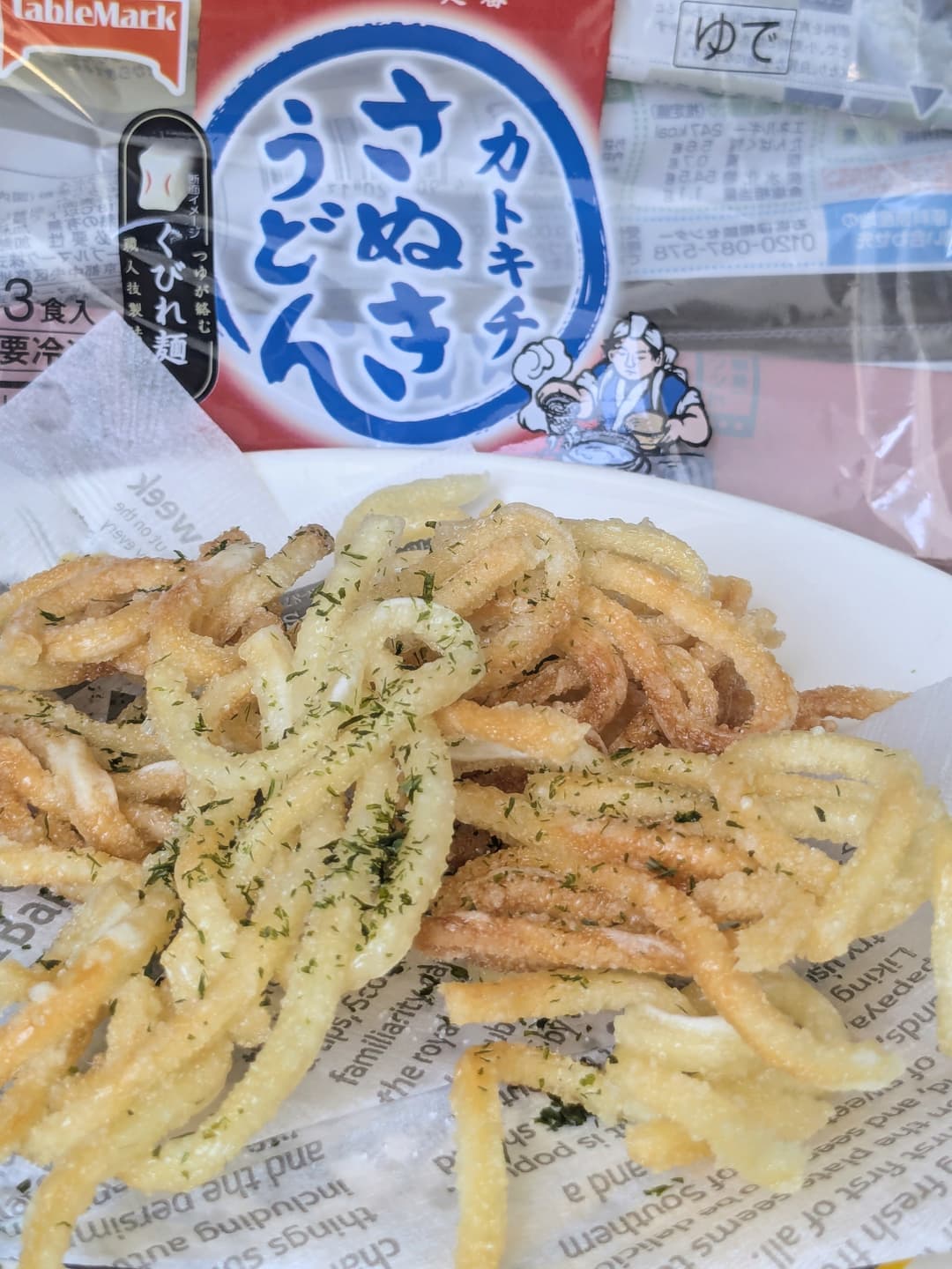 のり塩うどんスナックの完成写真