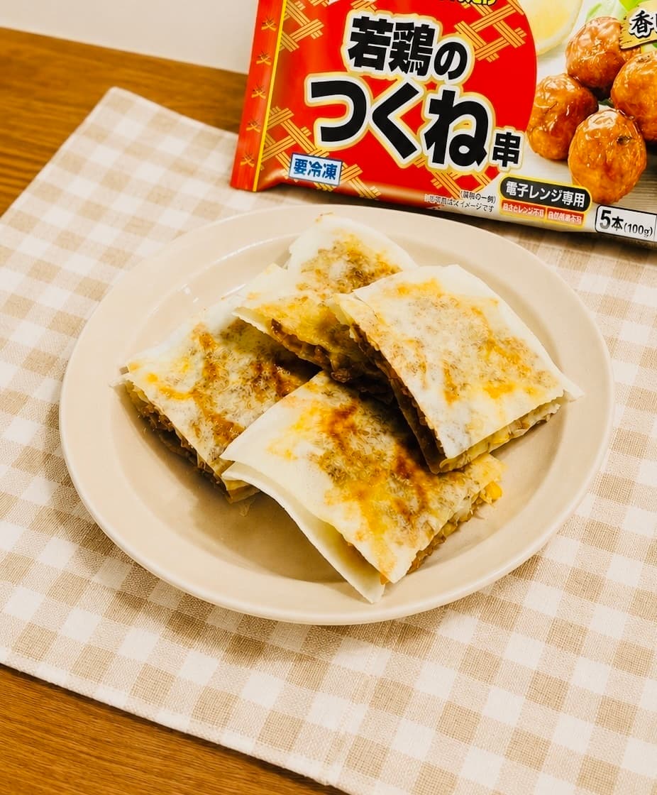つくねのパリパリサンドの完成写真