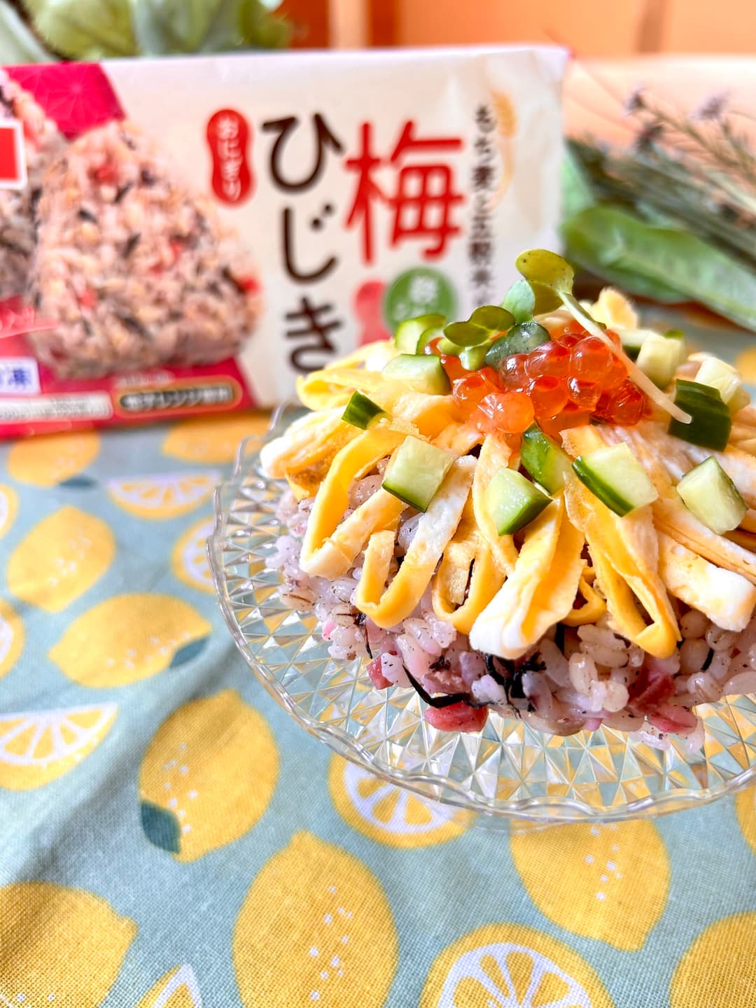 梅ひじきのミニちらしの完成写真