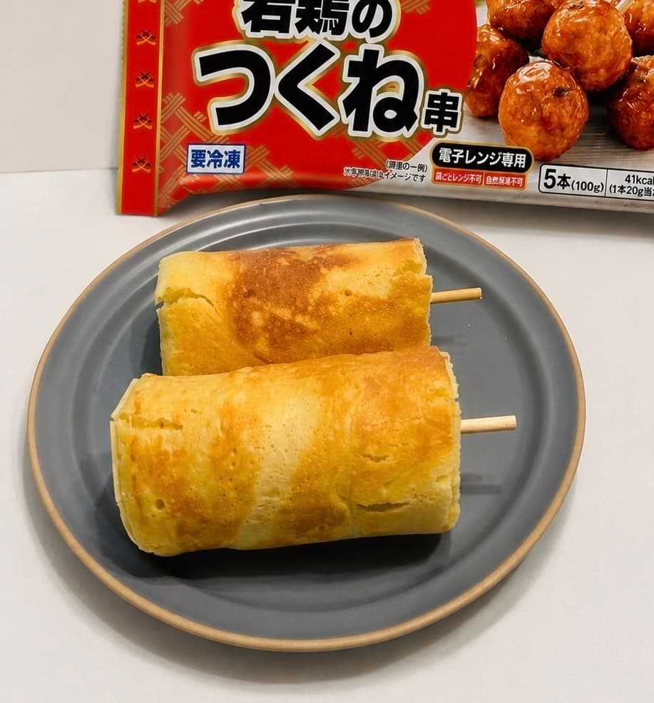 つくねでアメリカンドッグ風の完成写真