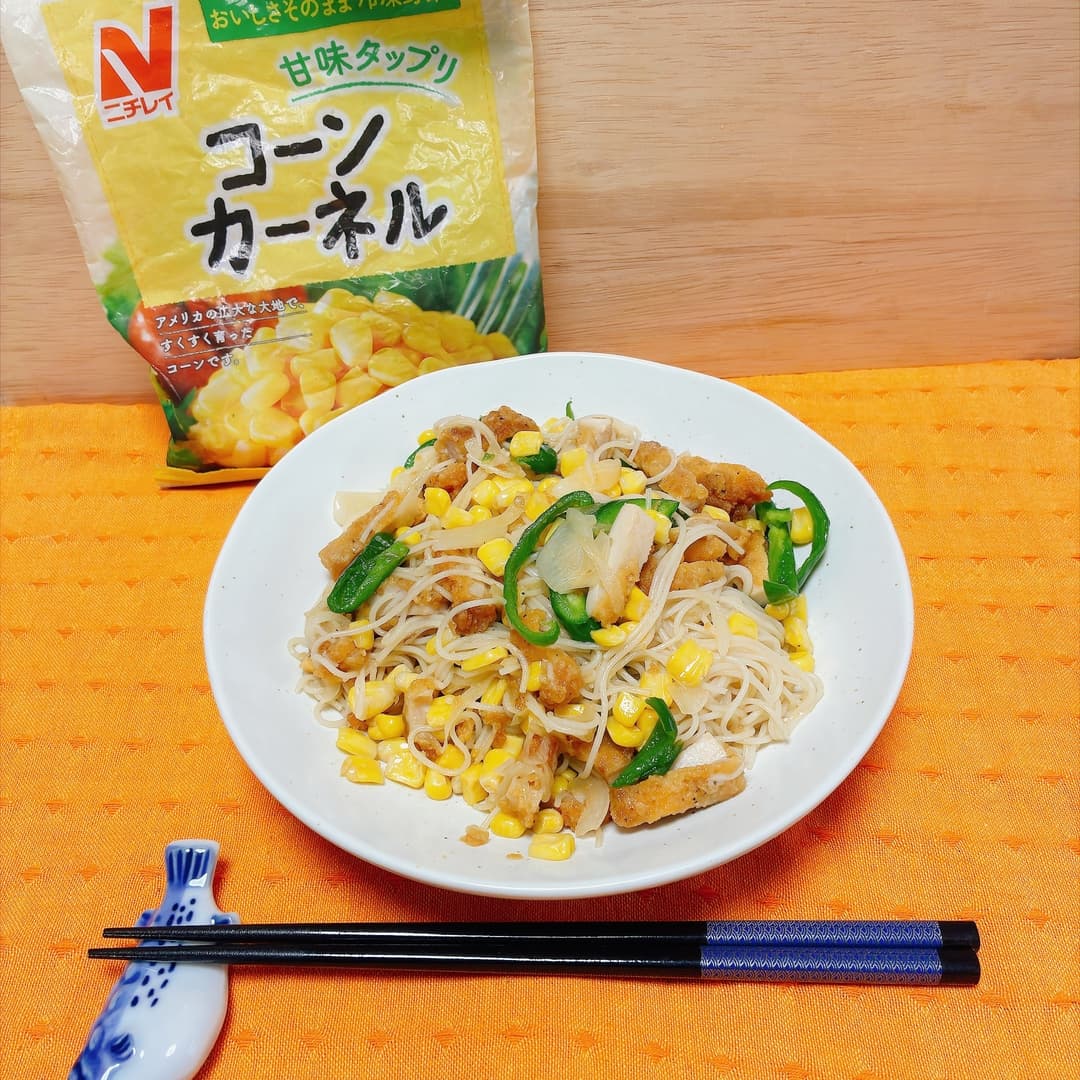 コーンチャンプルの完成写真