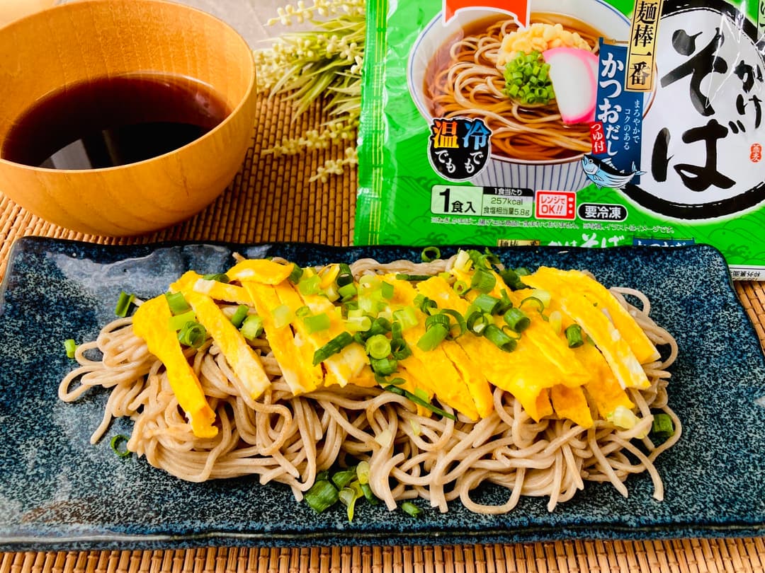 瓦そば風「焼き」そばの完成写真