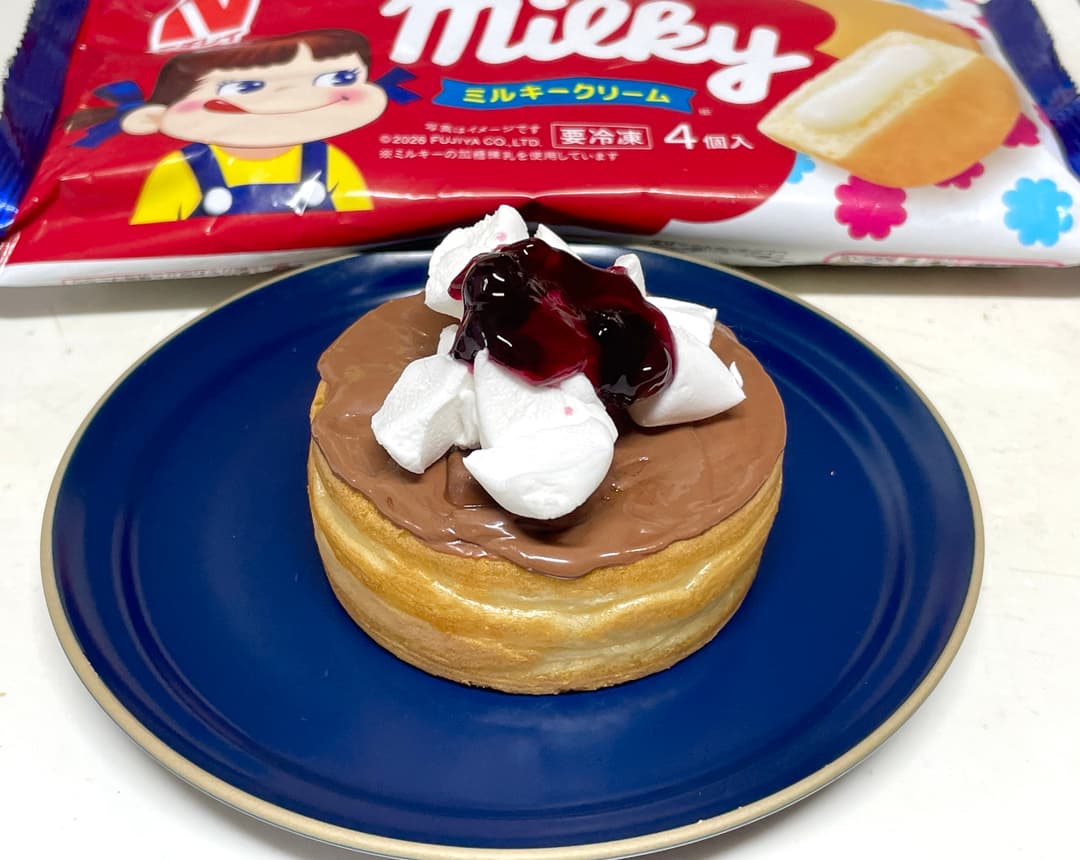 今川焼ミルキーチョコマシュマロの完成写真