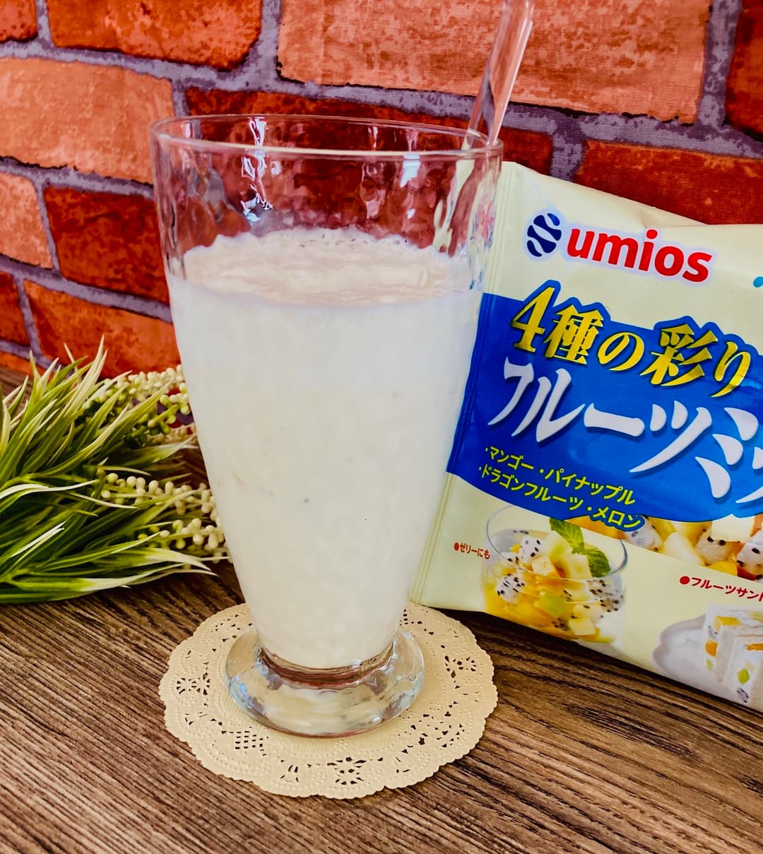 フルーツミックスのラッシーの完成写真