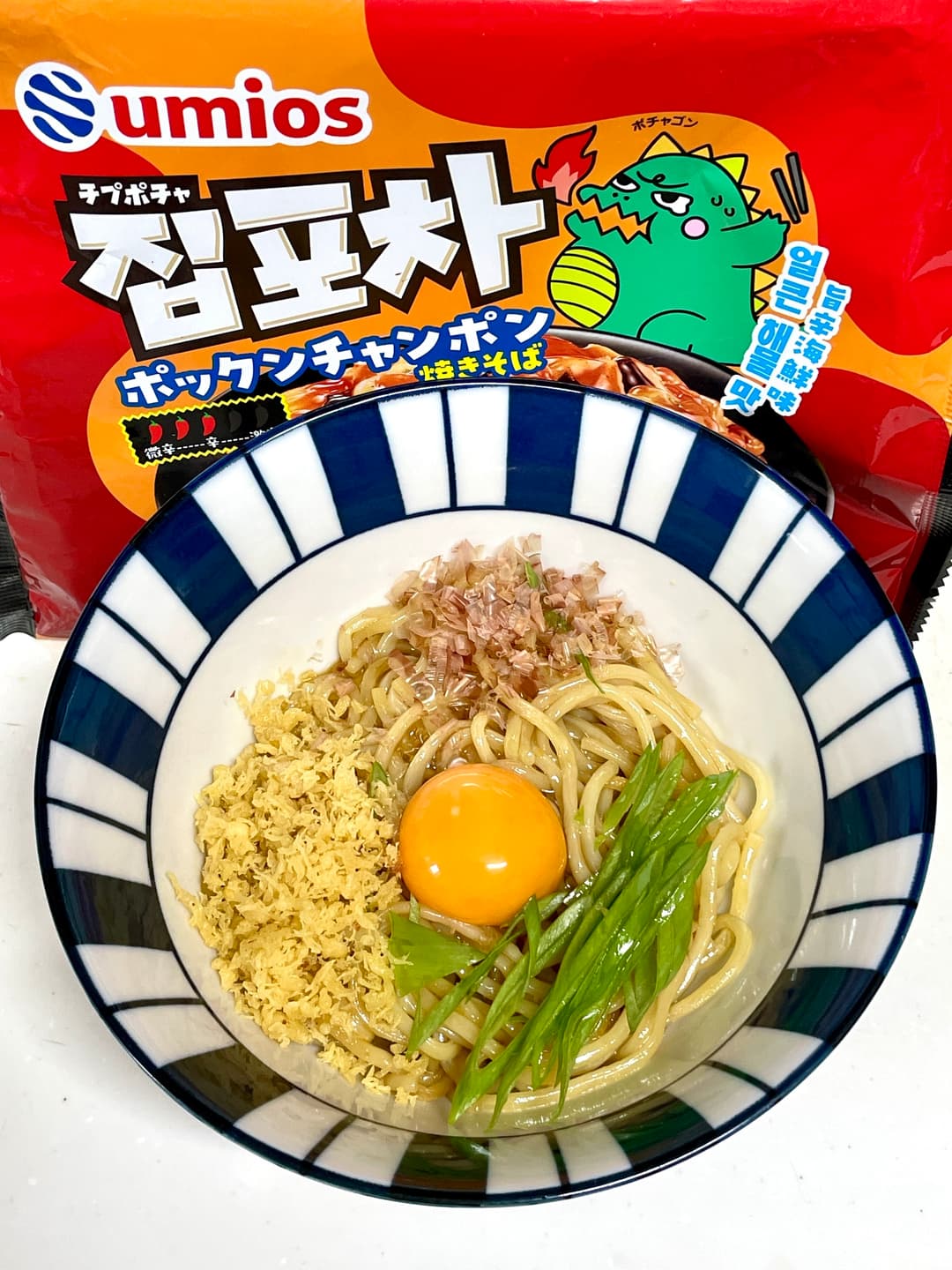 釜玉そばの完成写真