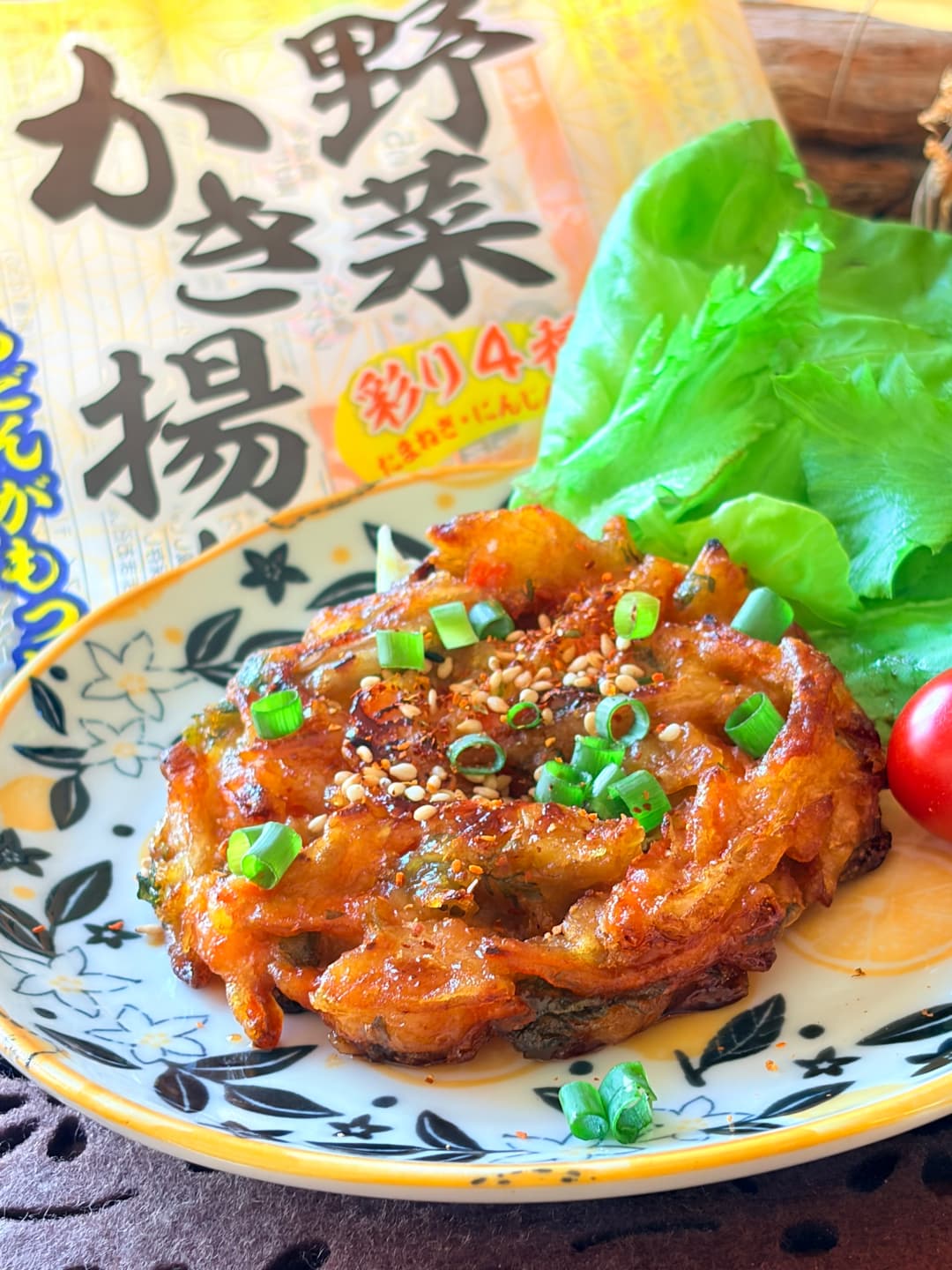 かき揚げの照り焼きの完成写真