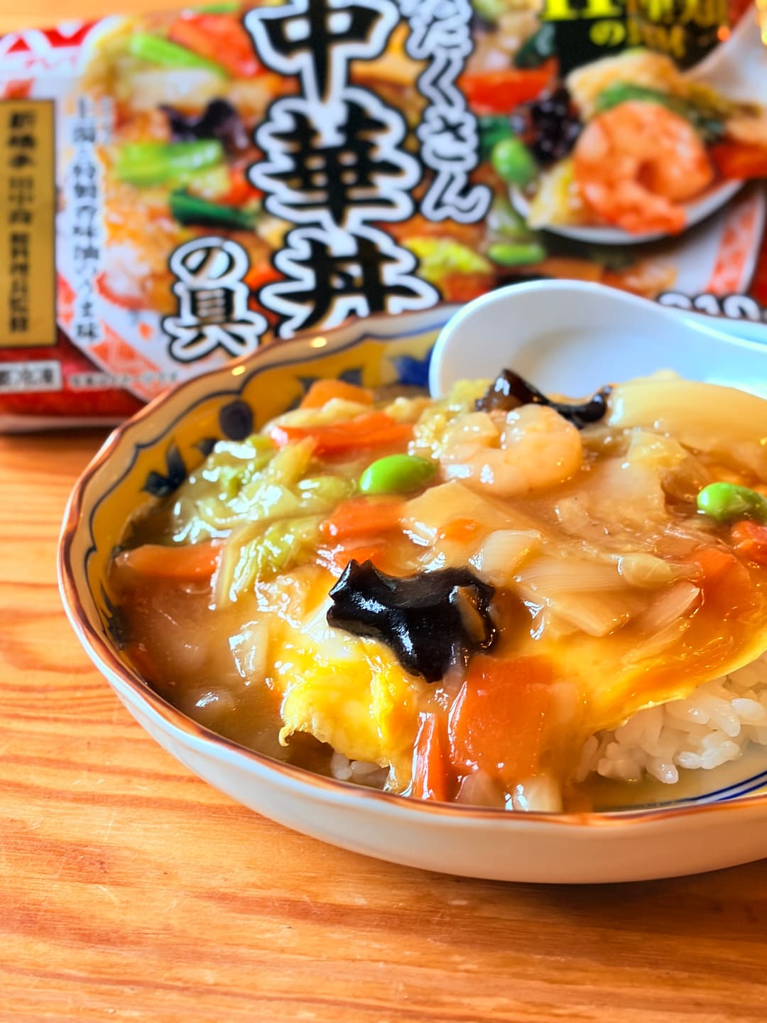 ふんわり卵の中華丼の完成写真