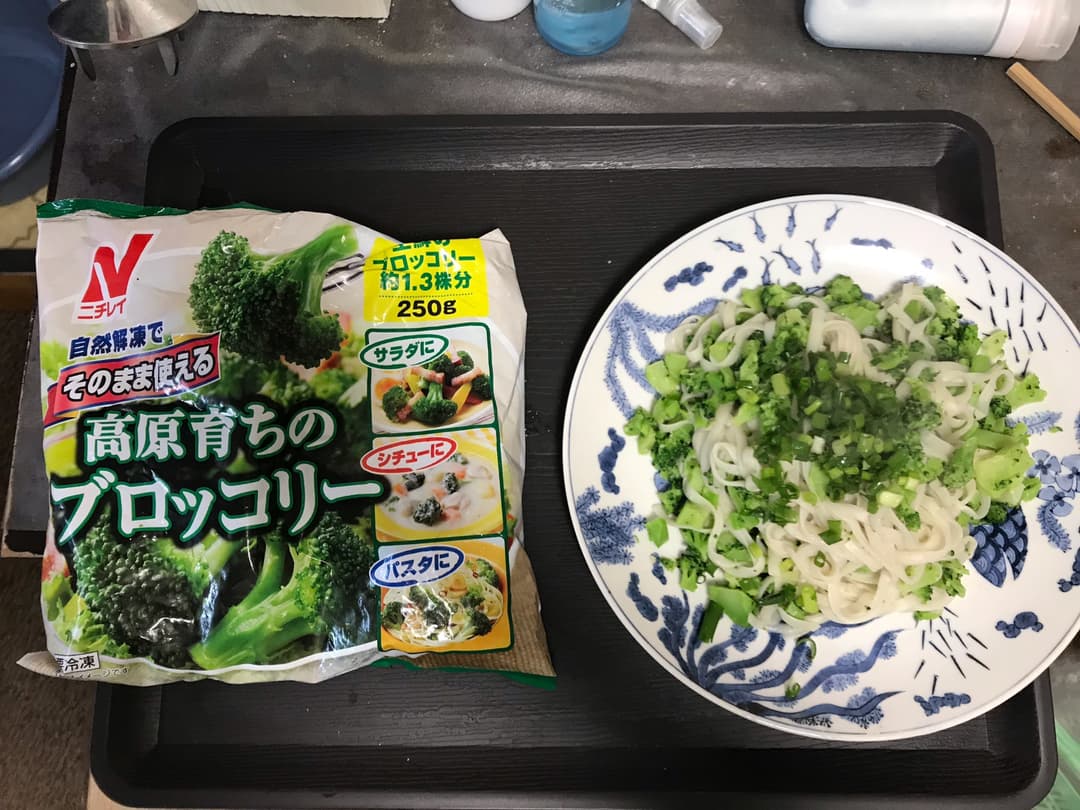 妊婦の間食 ~ブロッコリーたっぷりビタミンCパスタ 130kcalの完成写真