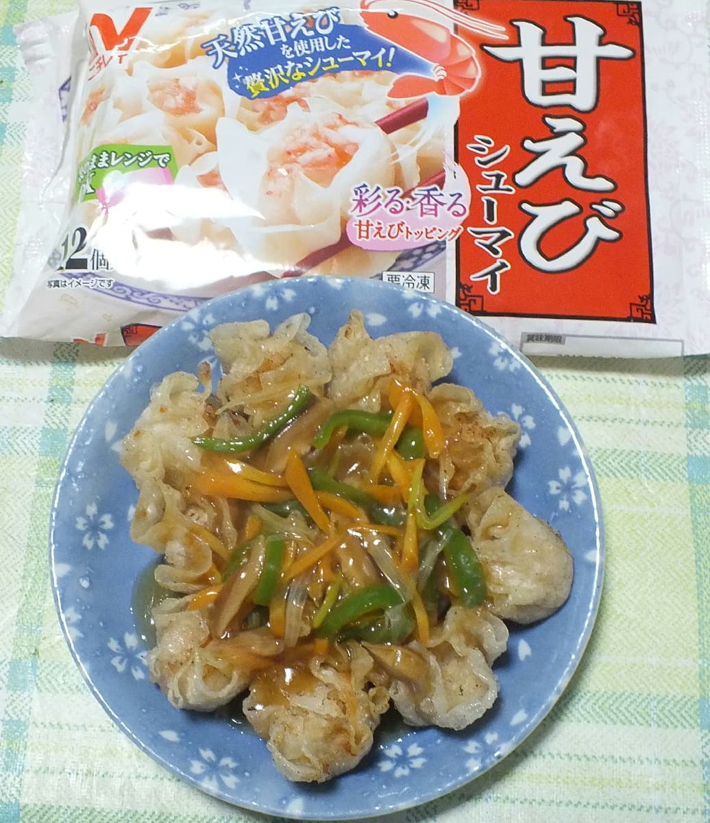 揚げシュウマイのとろみあんかけの完成写真