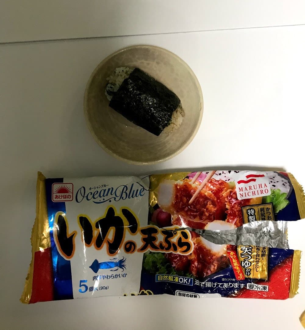 いか天俵おにぎりの完成写真