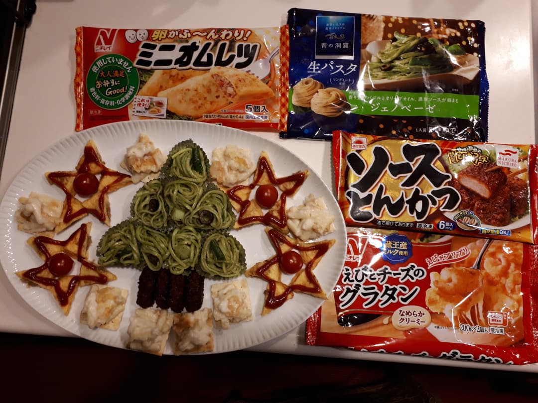 簡単クリスマスプレートの完成写真