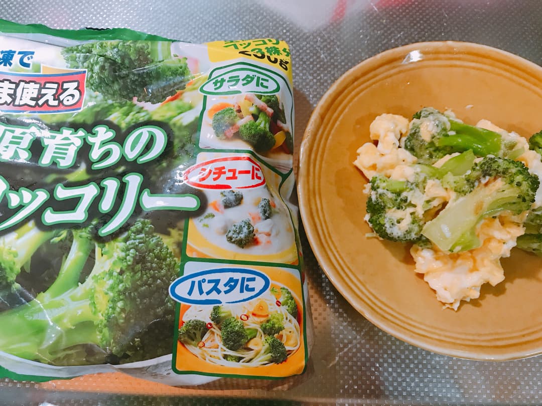 ブロッコリーのたまご炒めの完成写真
