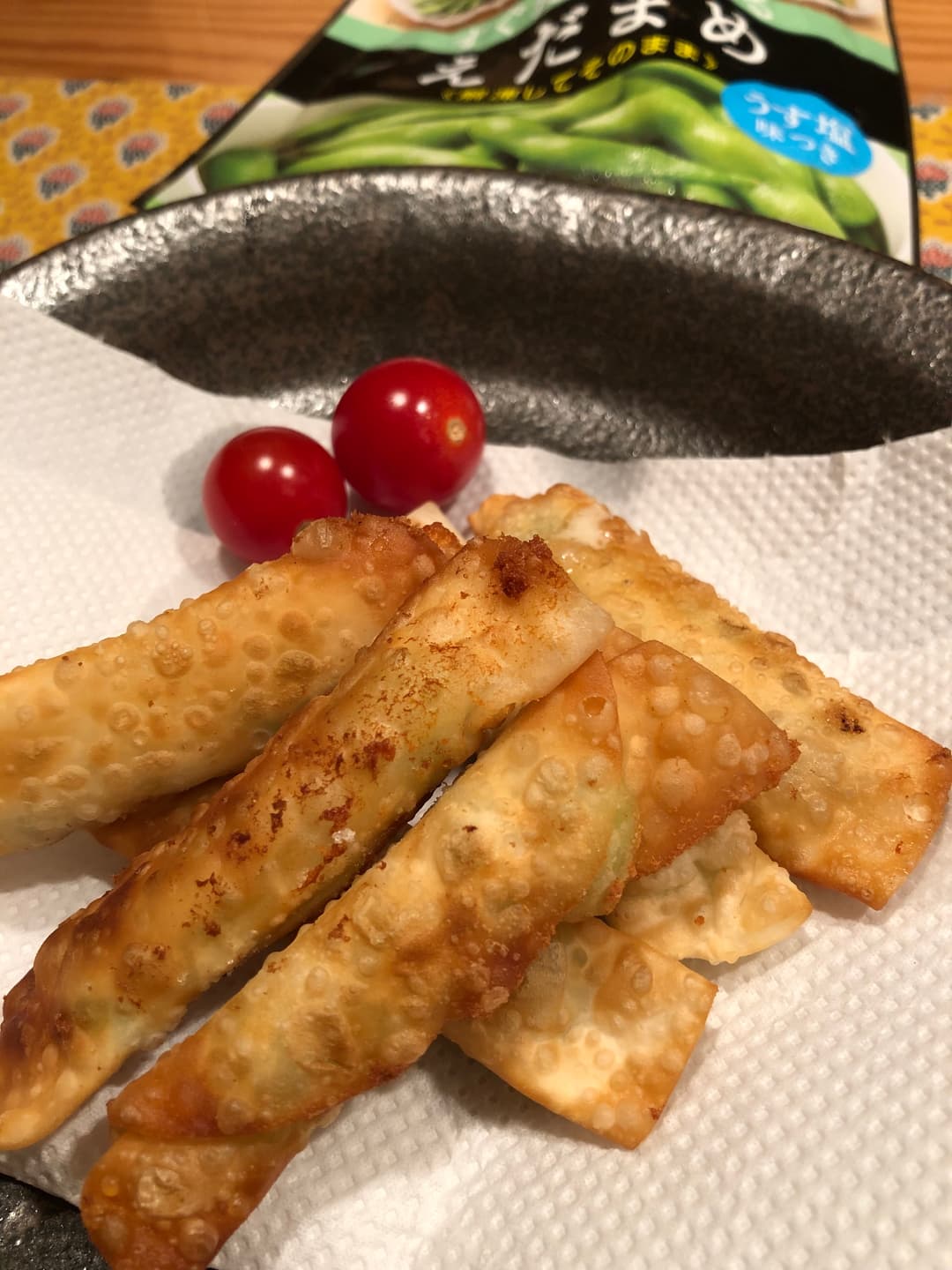 枝豆チーズ揚げの完成写真