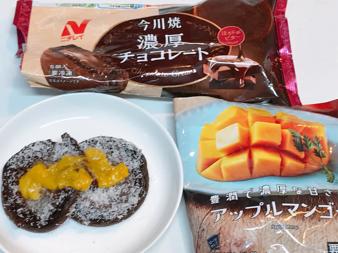 ココナツチョコレート風今川焼の完成写真