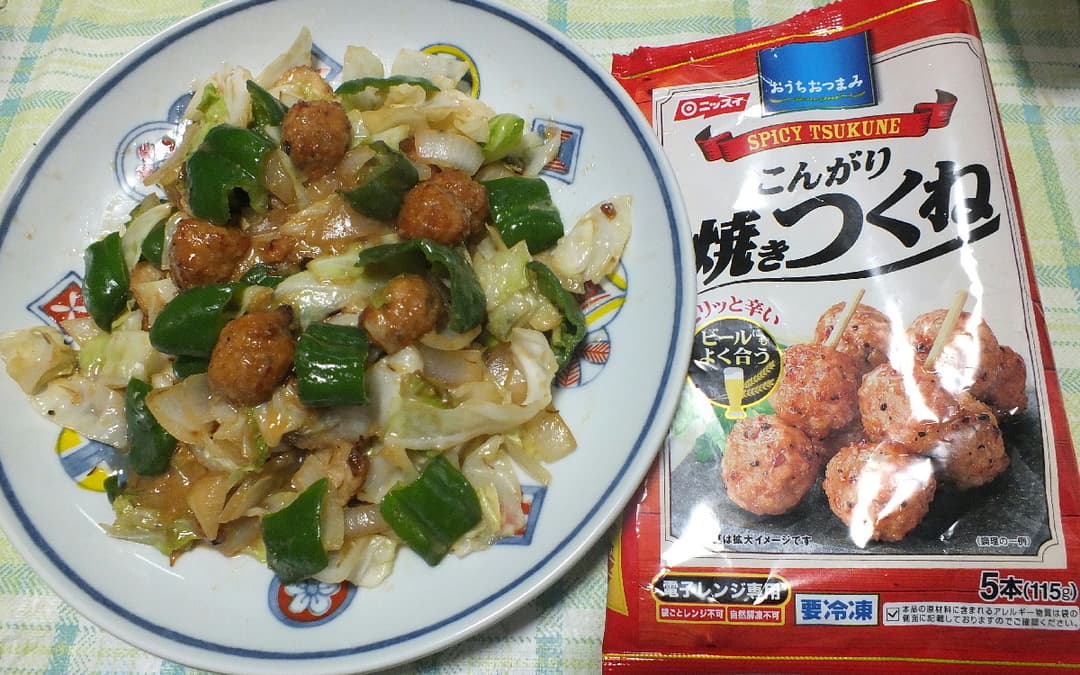つくねで回鍋肉の完成写真