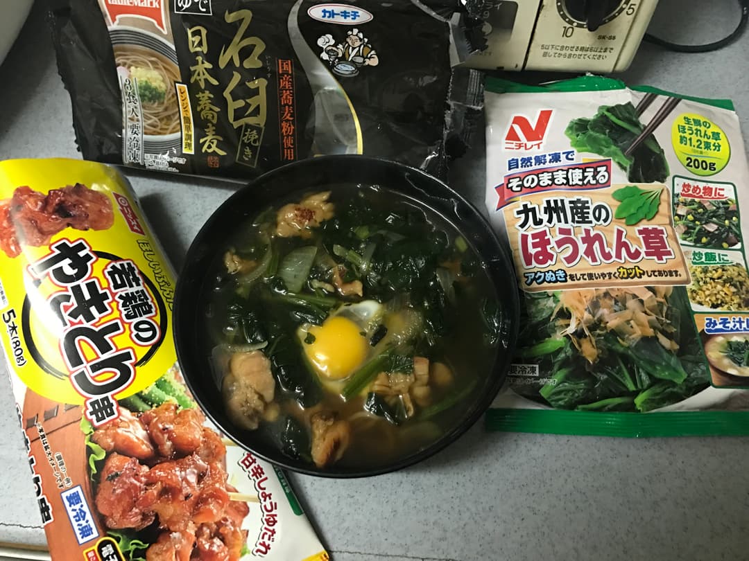 親子かしわ風そばの完成写真