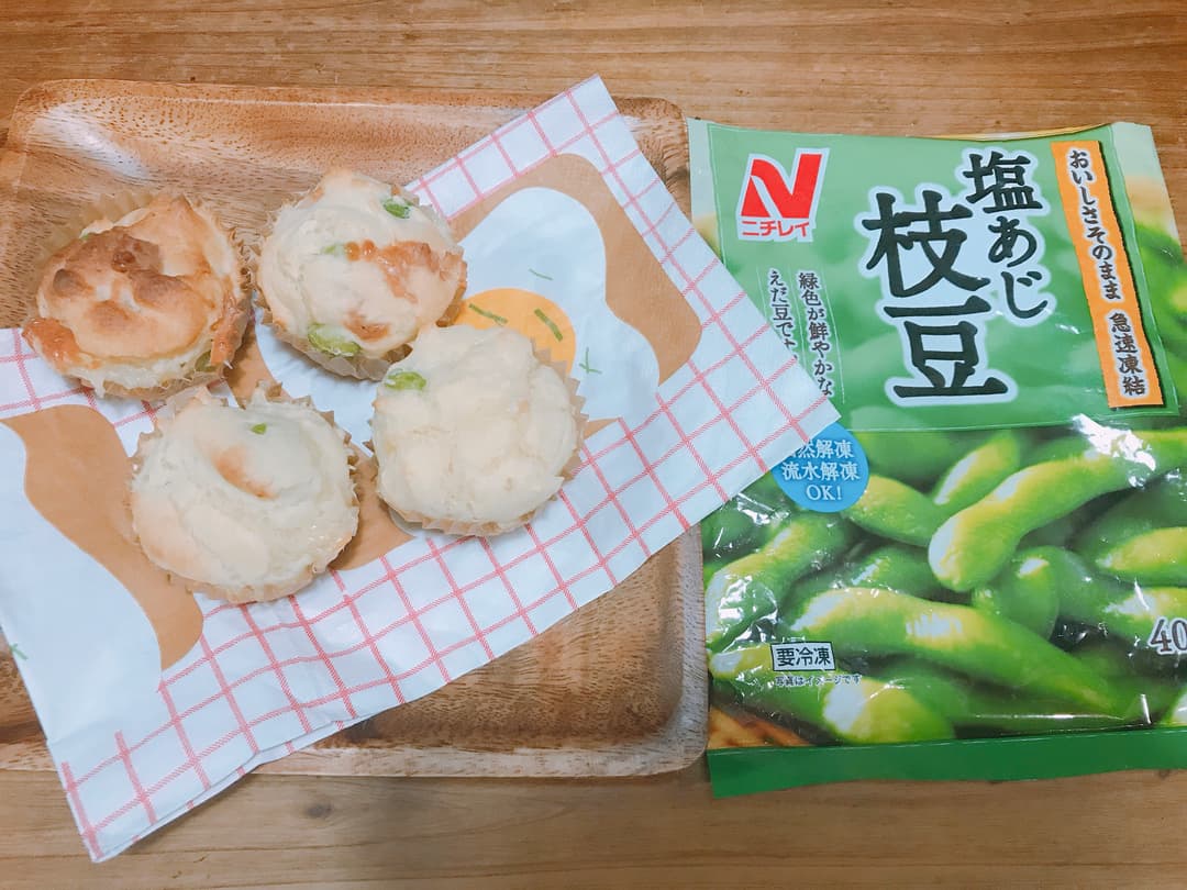 HMで簡単!枝豆チーズマフィンの完成写真