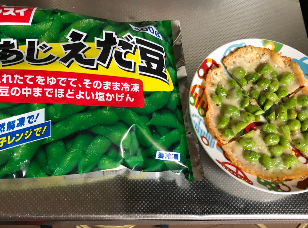 枝豆のチーズ焼きの完成写真