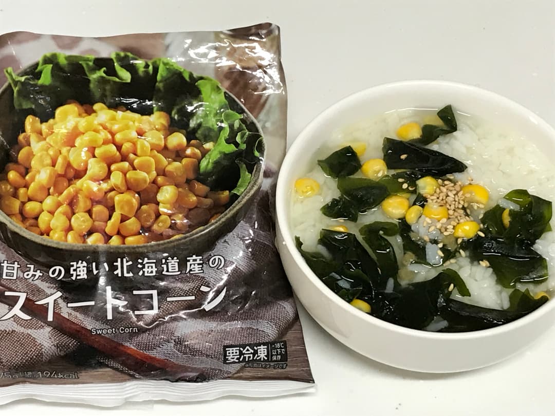 LAWSON とうもろこし茶漬けの完成写真