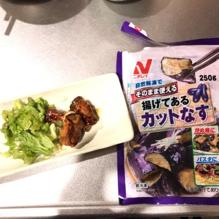 ナスの豚バラ巻き ニンニク醤油焼きの完成写真