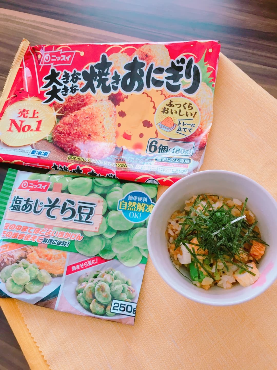 焼きおにぎりで即席混ぜごはん♪の完成写真