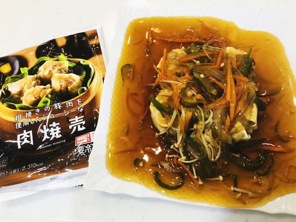カンタン！肉焼売の野菜あんかけ風の完成写真