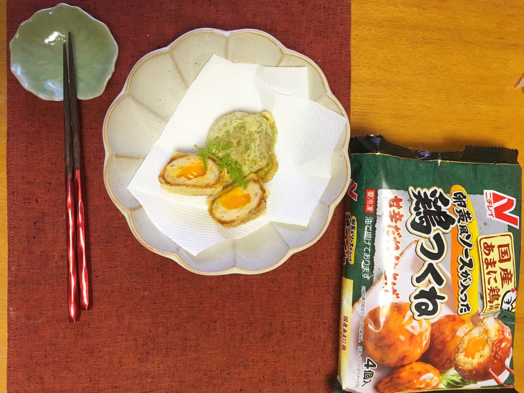 つくねのソース入り天ぷら（２種）の完成写真