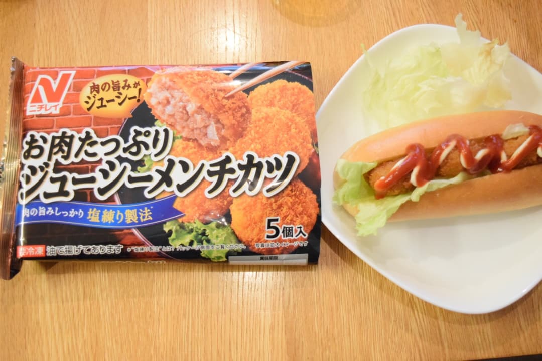 お肉たっぷりメンチカツサンド✳︎の完成写真