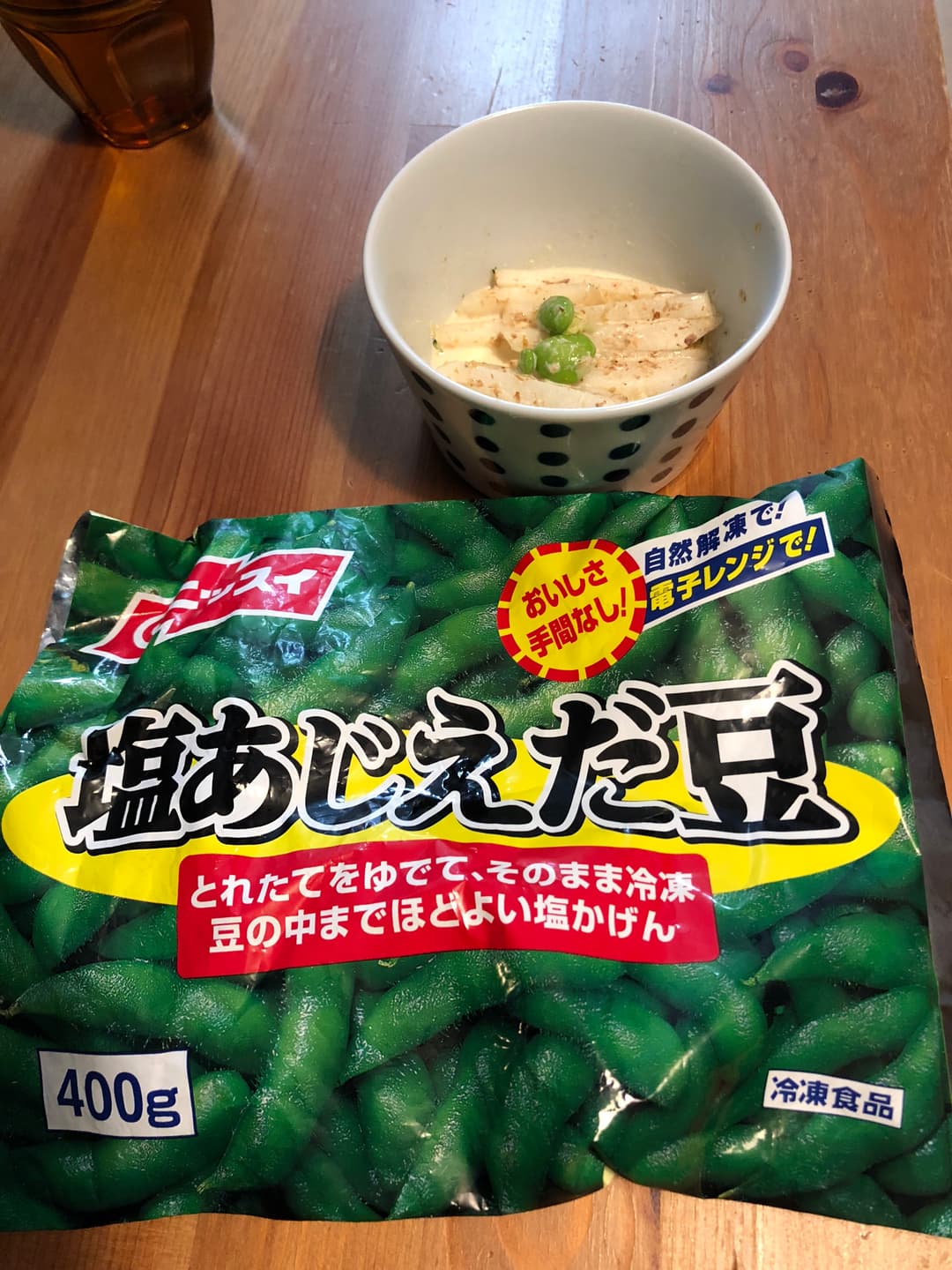 大根と枝豆のおかかマヨ和えの完成写真