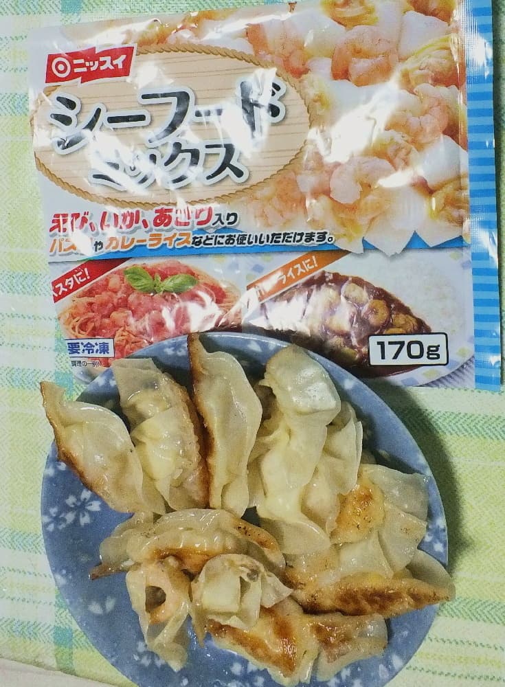 シーフード包み餃子の完成写真