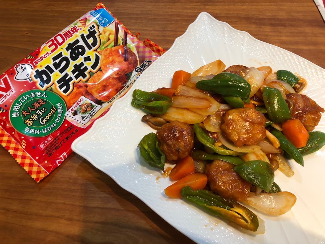 野菜たっぷり!お手軽酢鶏我が家風の完成写真