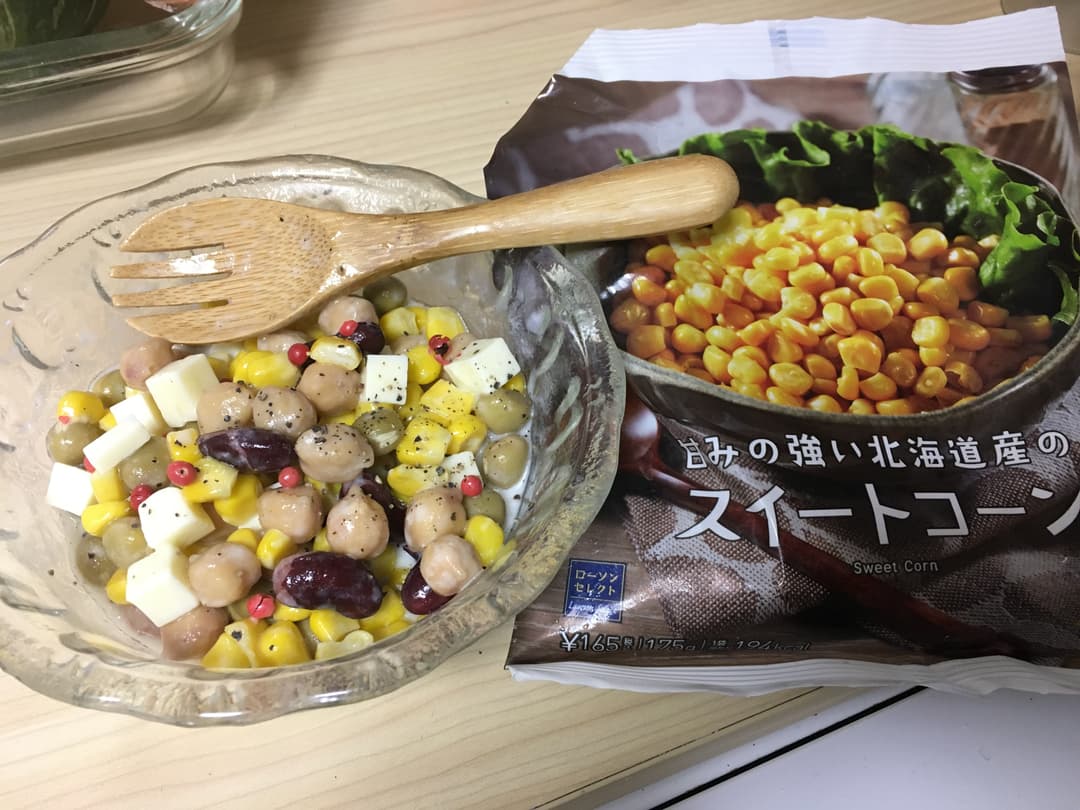 つぶつぶ豆コーンサラダの完成写真
