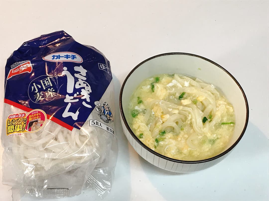かき玉うどんの完成写真