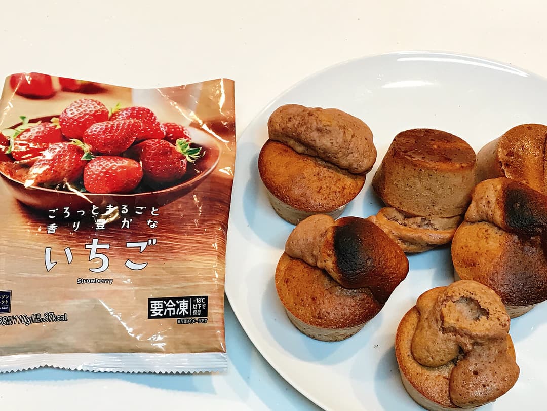 LAWSON いちごマフィンの完成写真