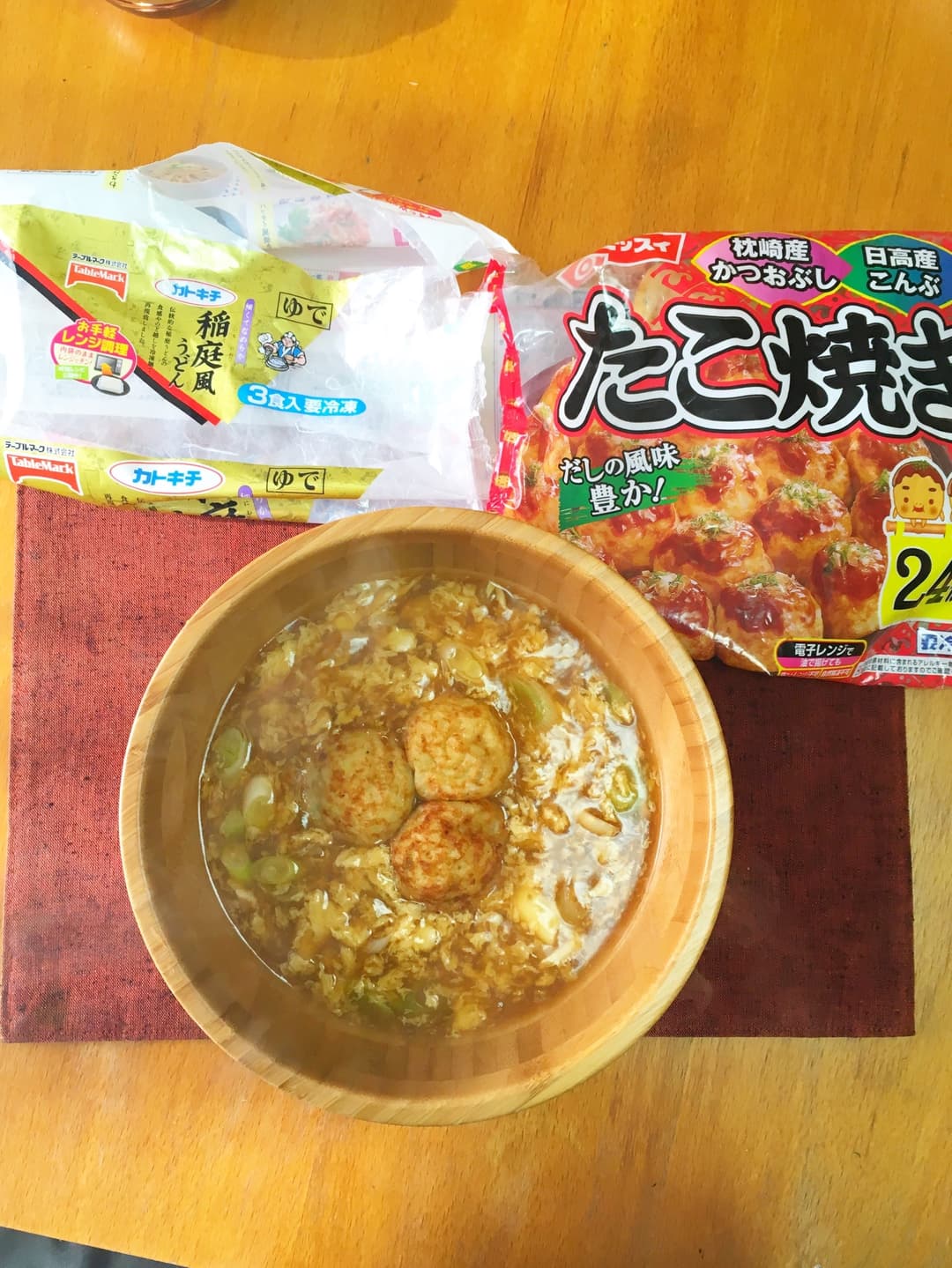 あったか♪たこ玉うどんの完成写真