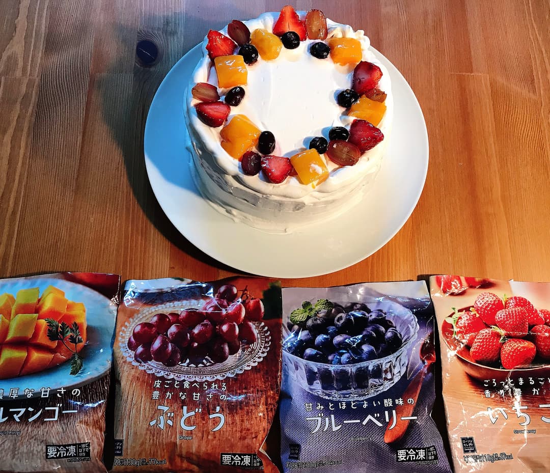LAWSON フルーツケーキの完成写真