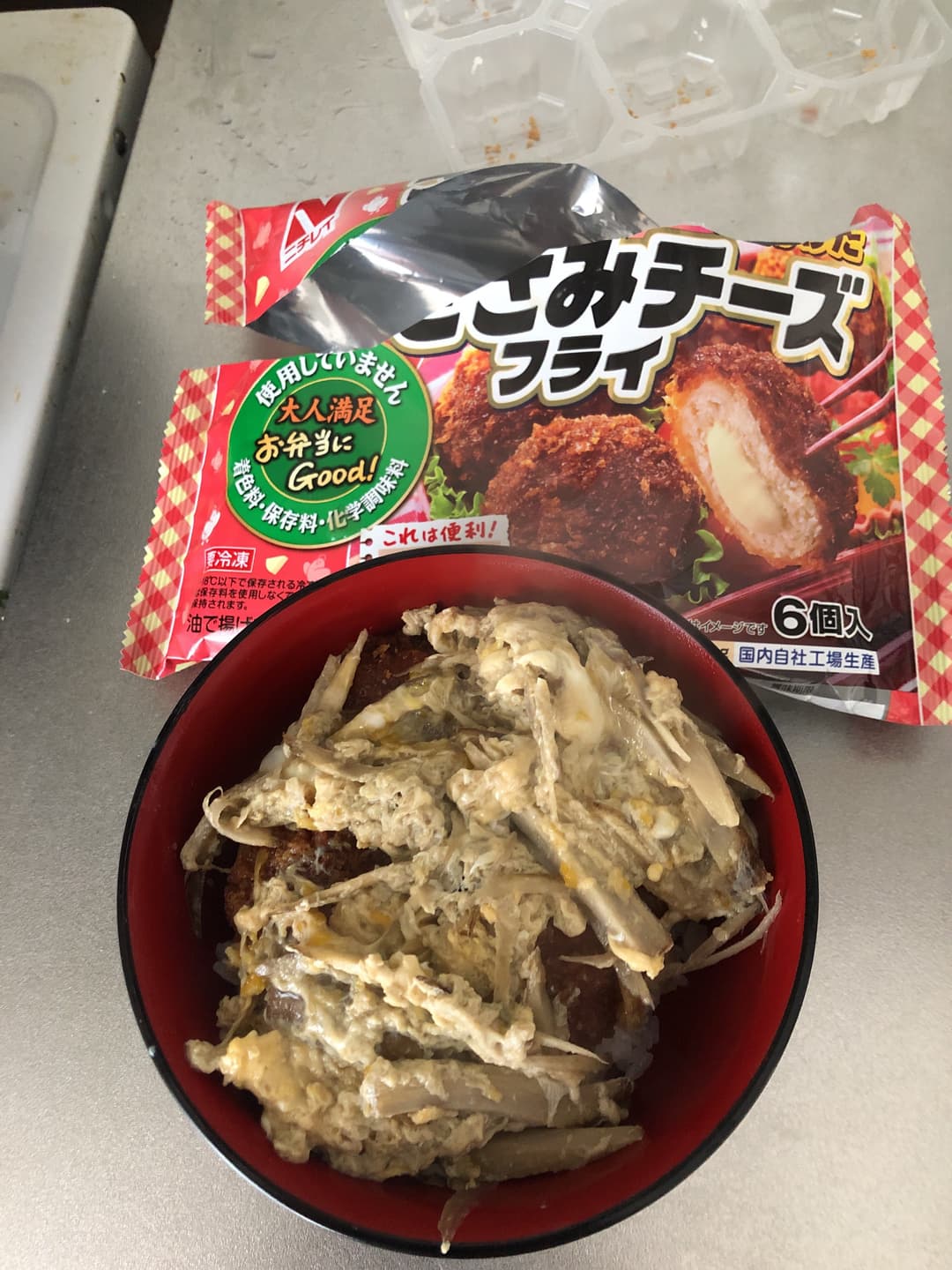 ササミフライの柳川風丼の完成写真