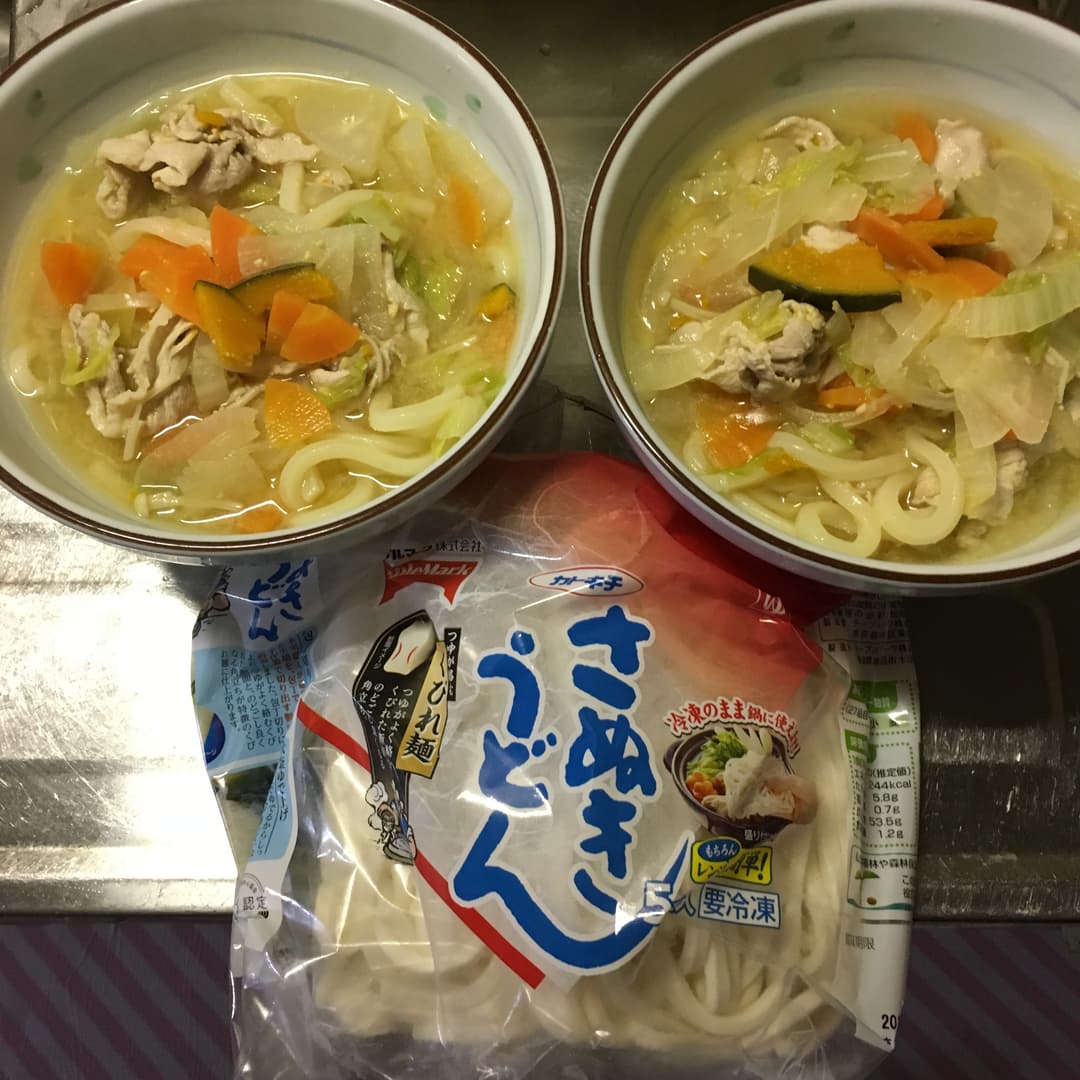 ほうとう風うどんの完成写真